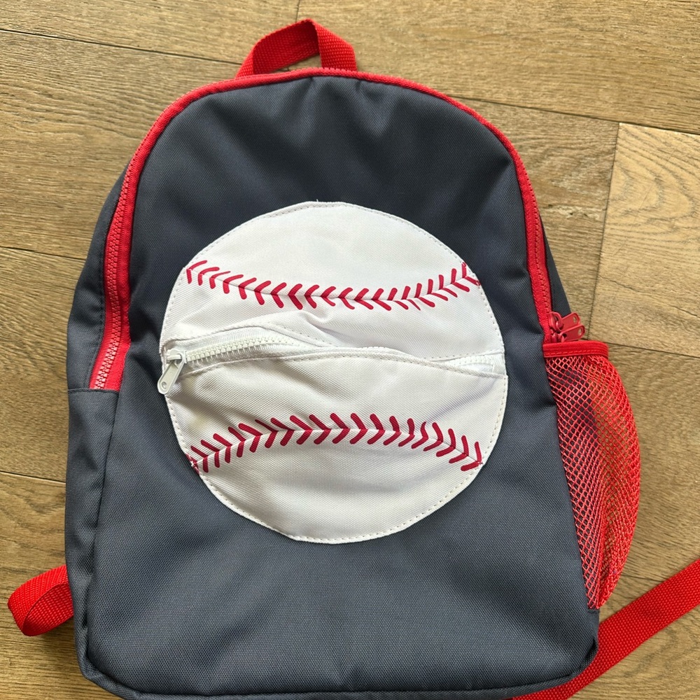 Navy and Red kids Baseball Backpack